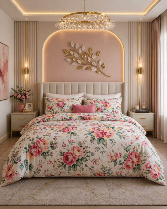Rose Garden Cotton Bedsheet