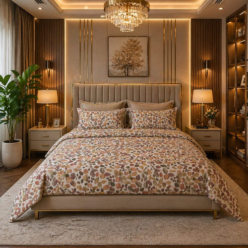 Autumn Leaves Cotton Bedsheet