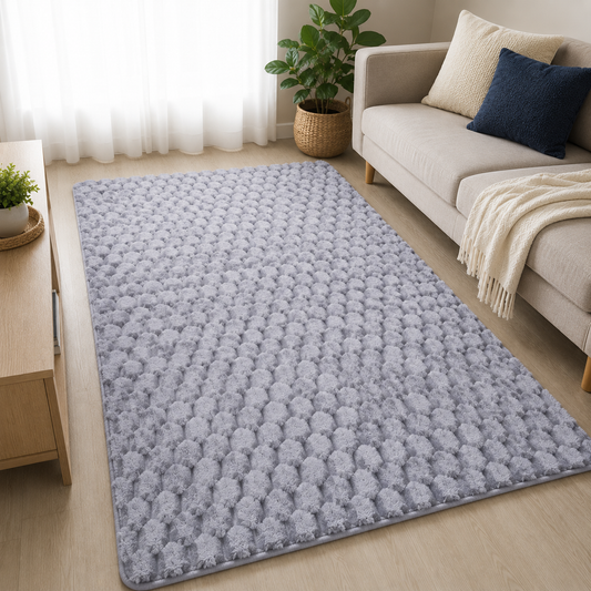 Luxury Honeycomb Plush Rug