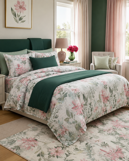 Botanical Bloom Cotton Bedsheet Set