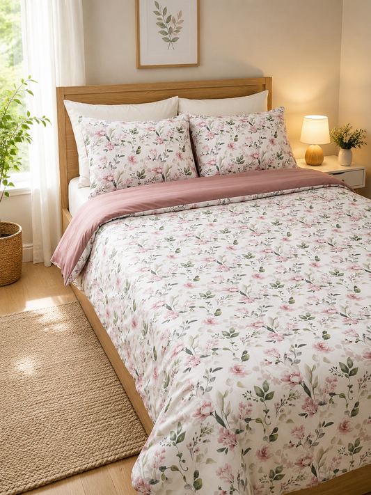 Rose Whisper Cotton Bedsheet Set