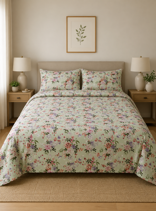 Blossom Garden Cotton Bedsheet Set